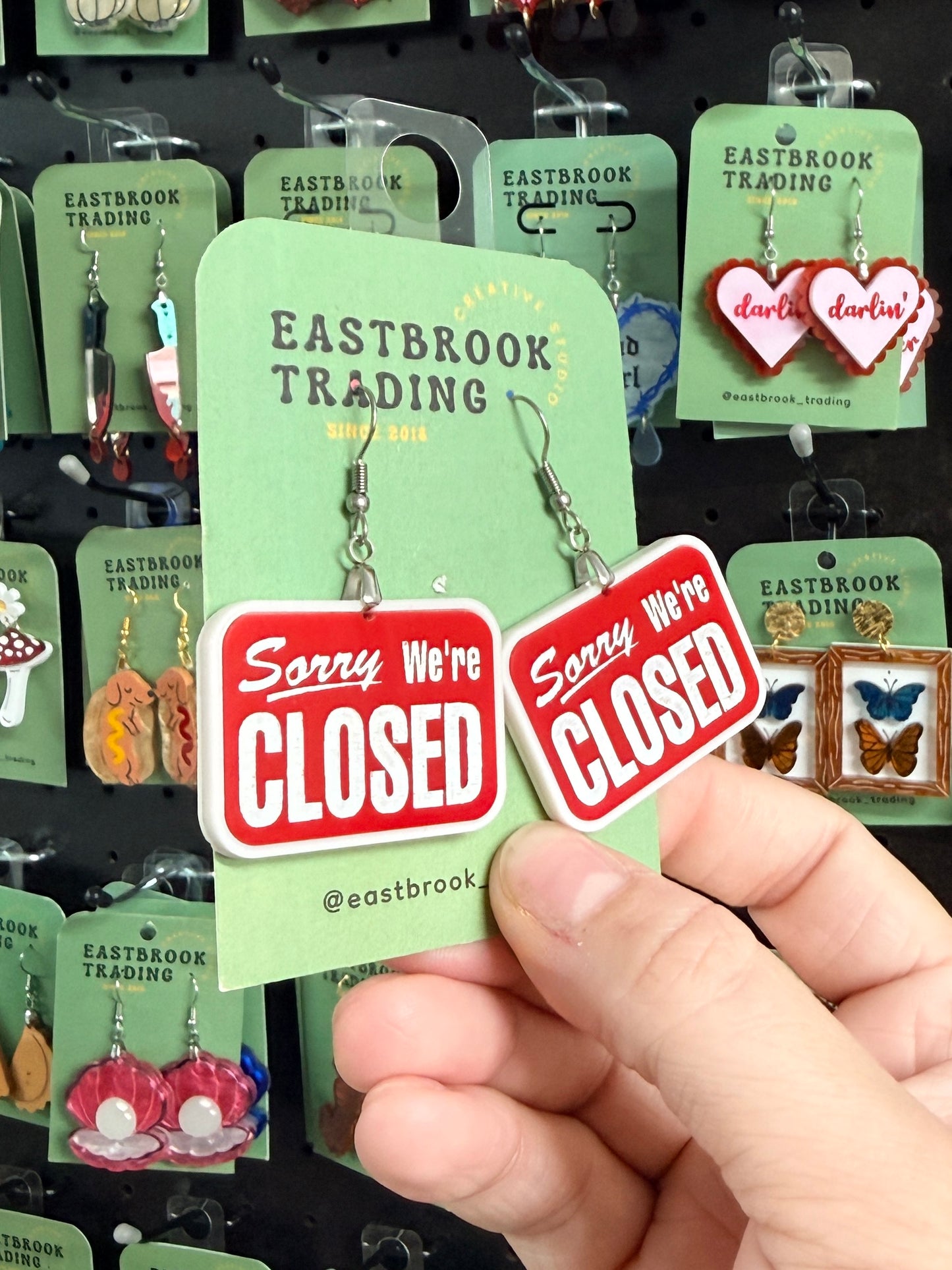 Sorry, We're Closed Earrings