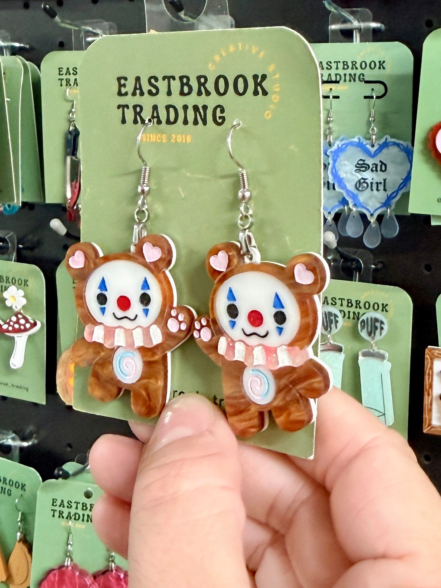 Clown Bear Earrings