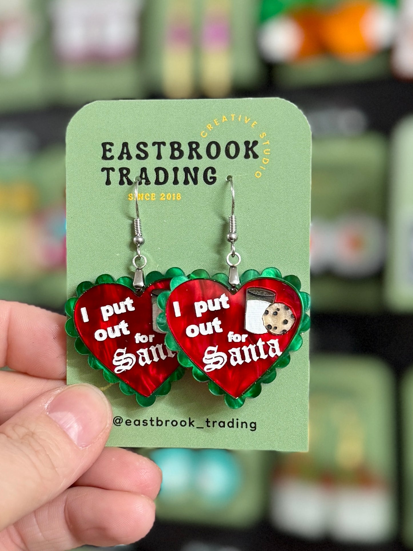 Milk and Cookies for Santa Earrings