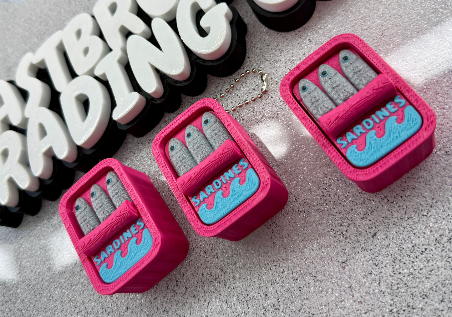 Mini Sardine Clicker Keychain