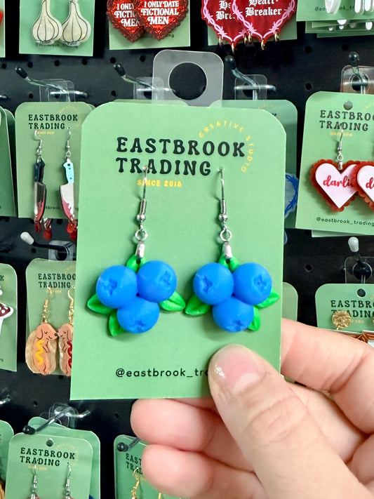 Blueberry Cluster Earrings (3d printed)