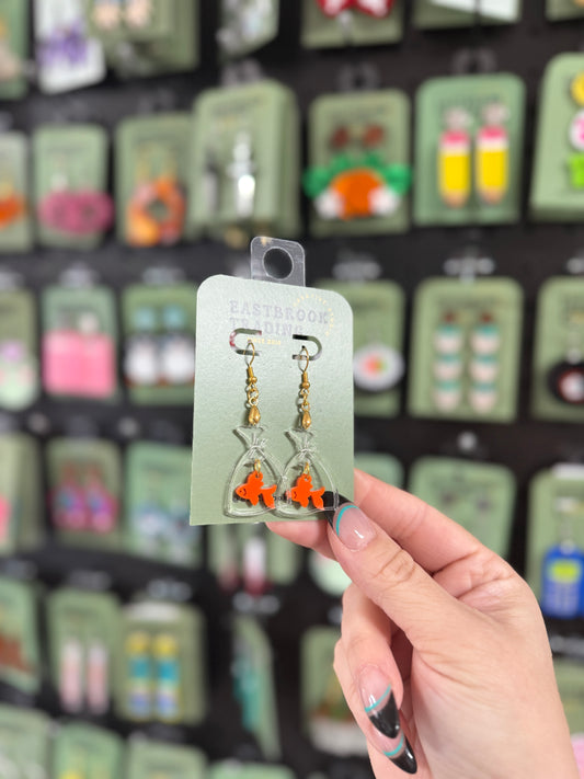 Fish in a Bag Earrings