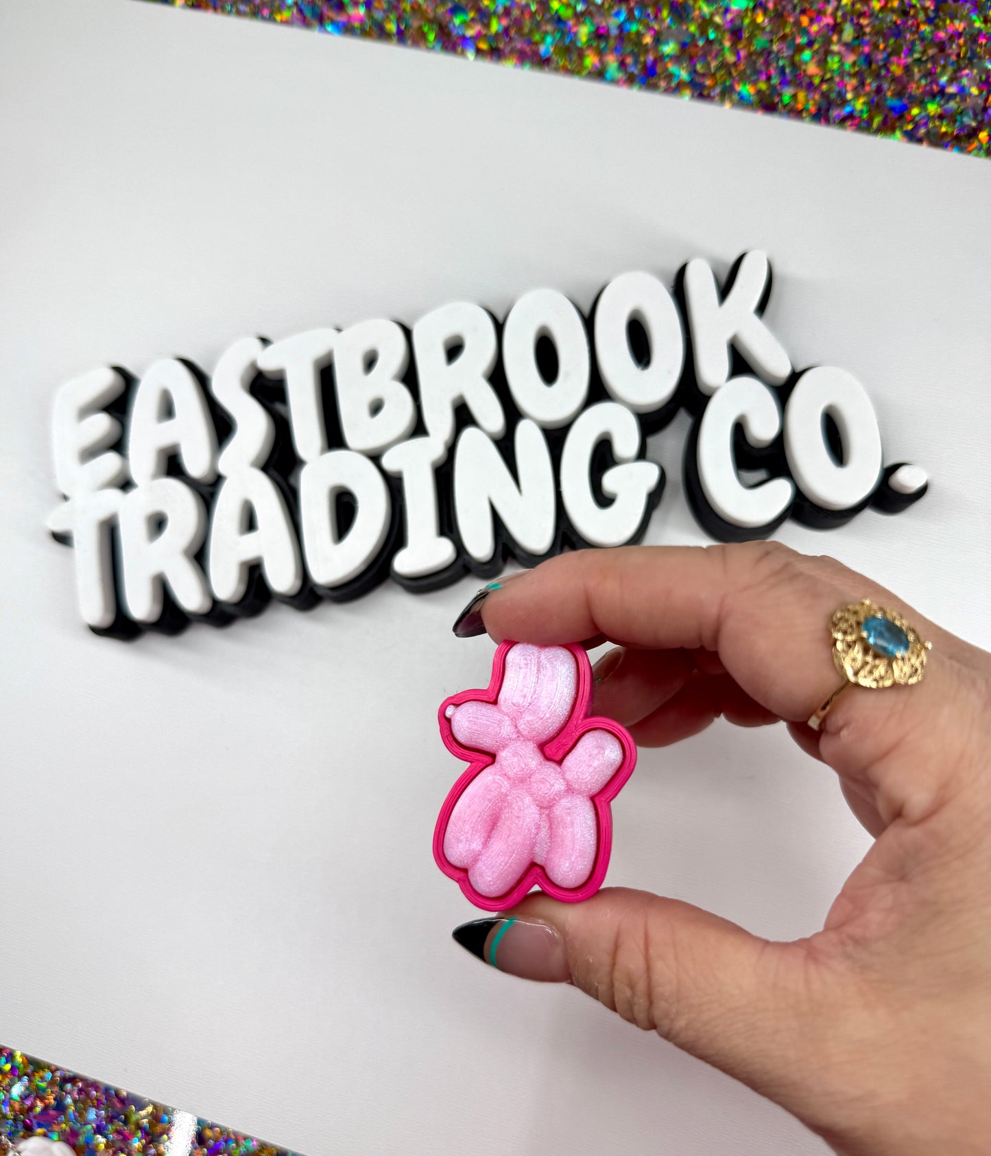 Balloon Dog Clicker Keychain