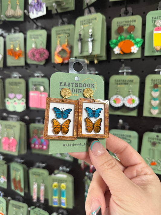 Framed Butterfly Earrings