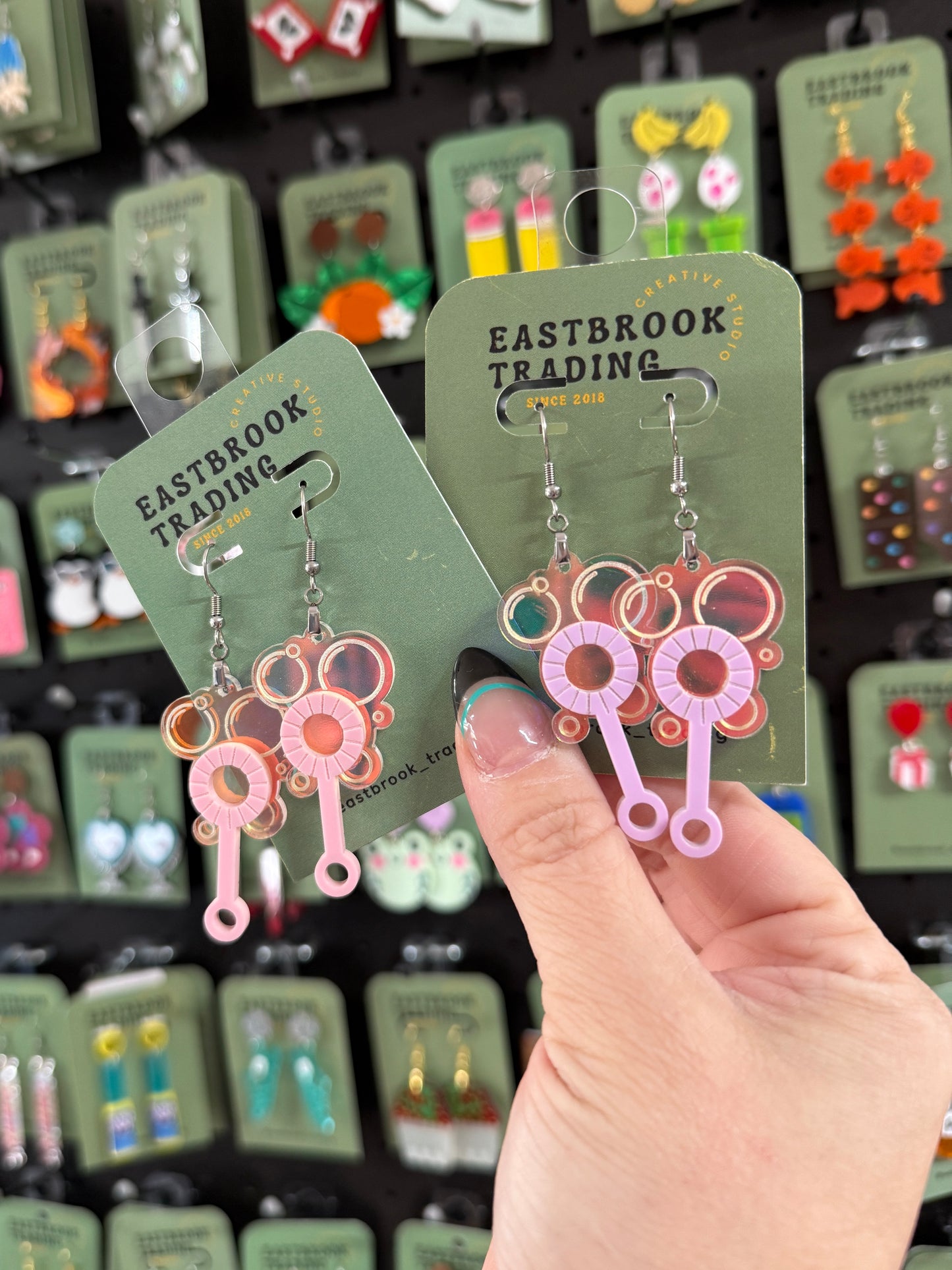 Bubble cluster earrings