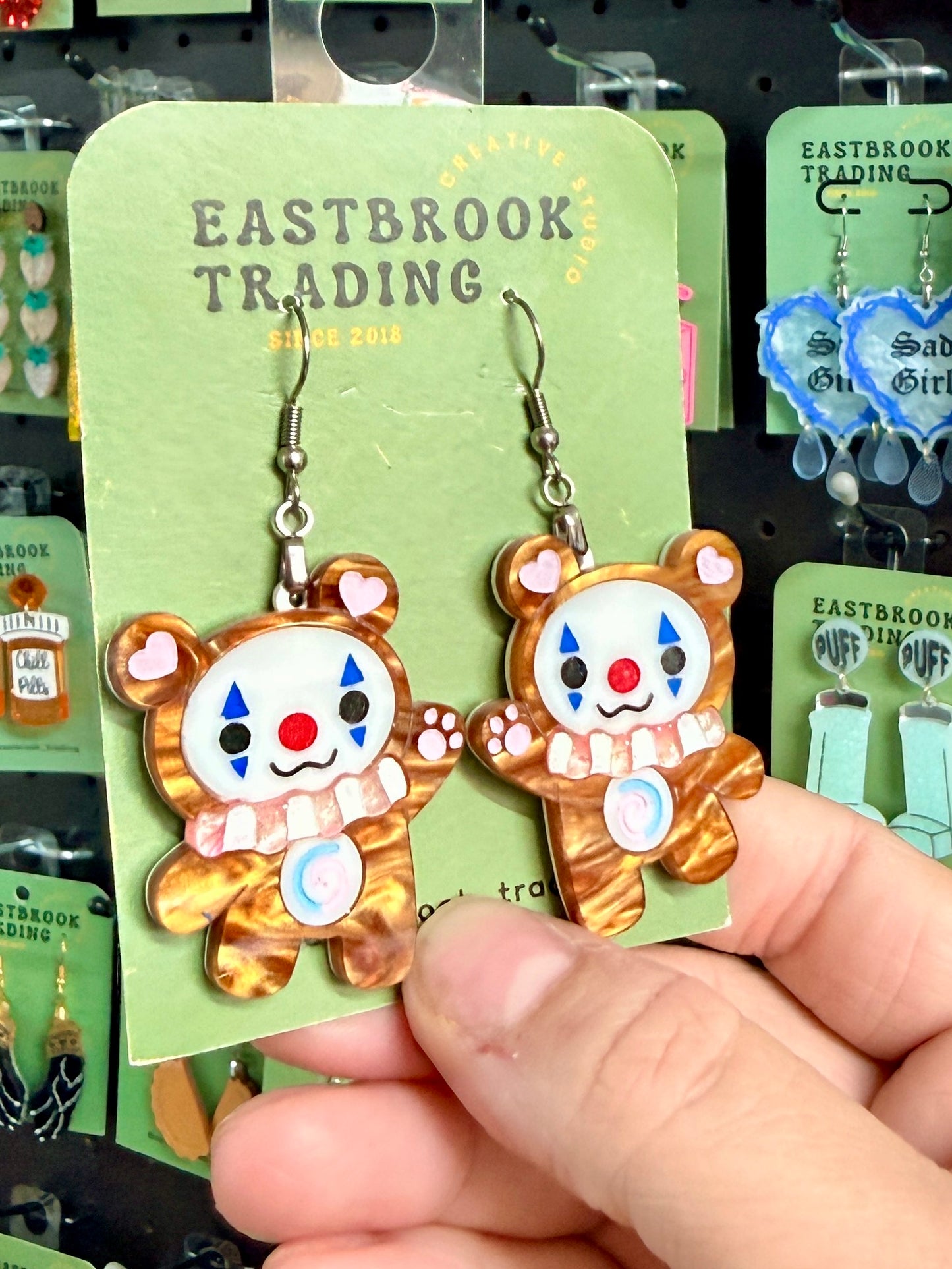 Clown Bear Earrings