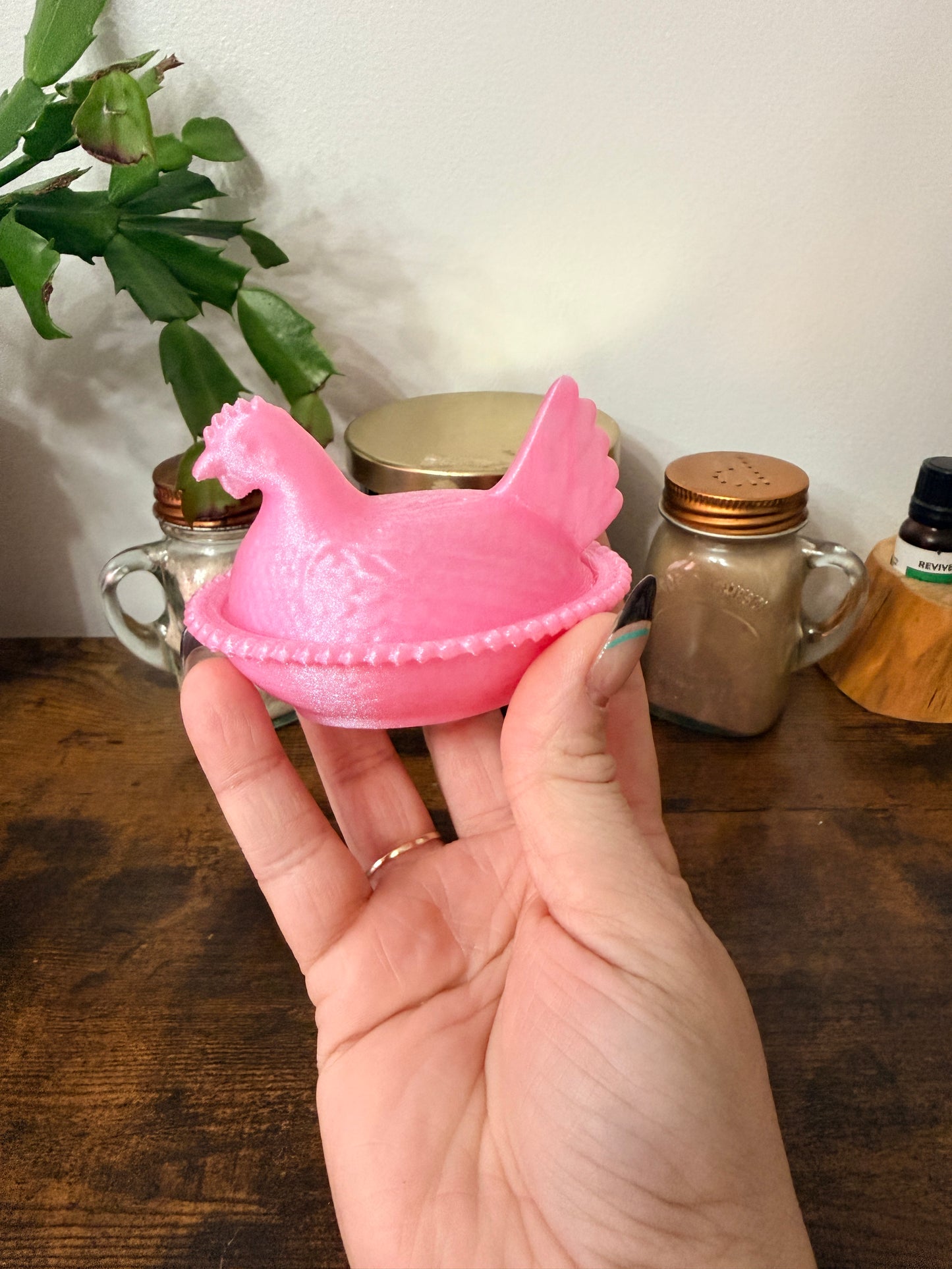 Hen on a nest trinket dish