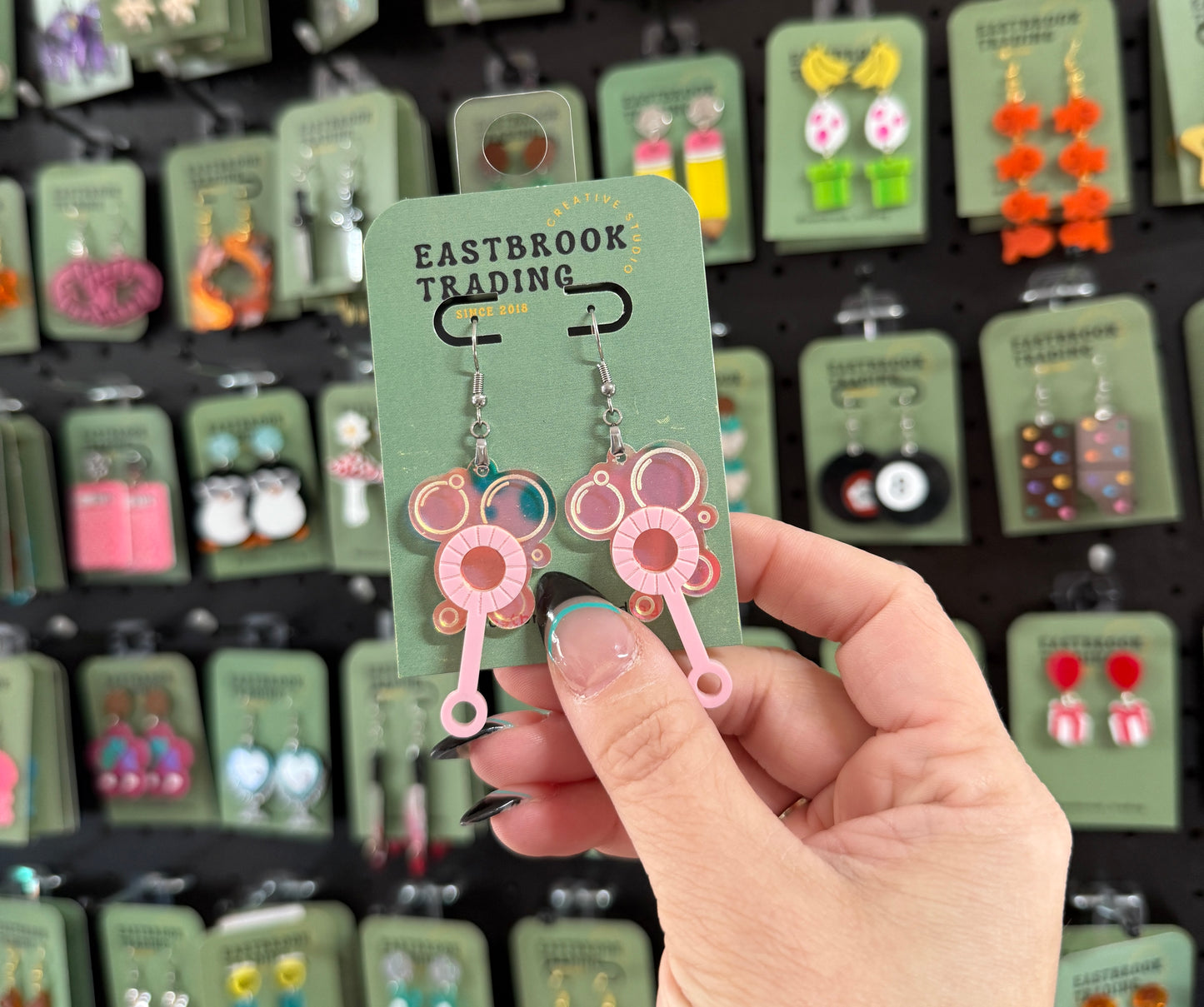 Bubble cluster earrings