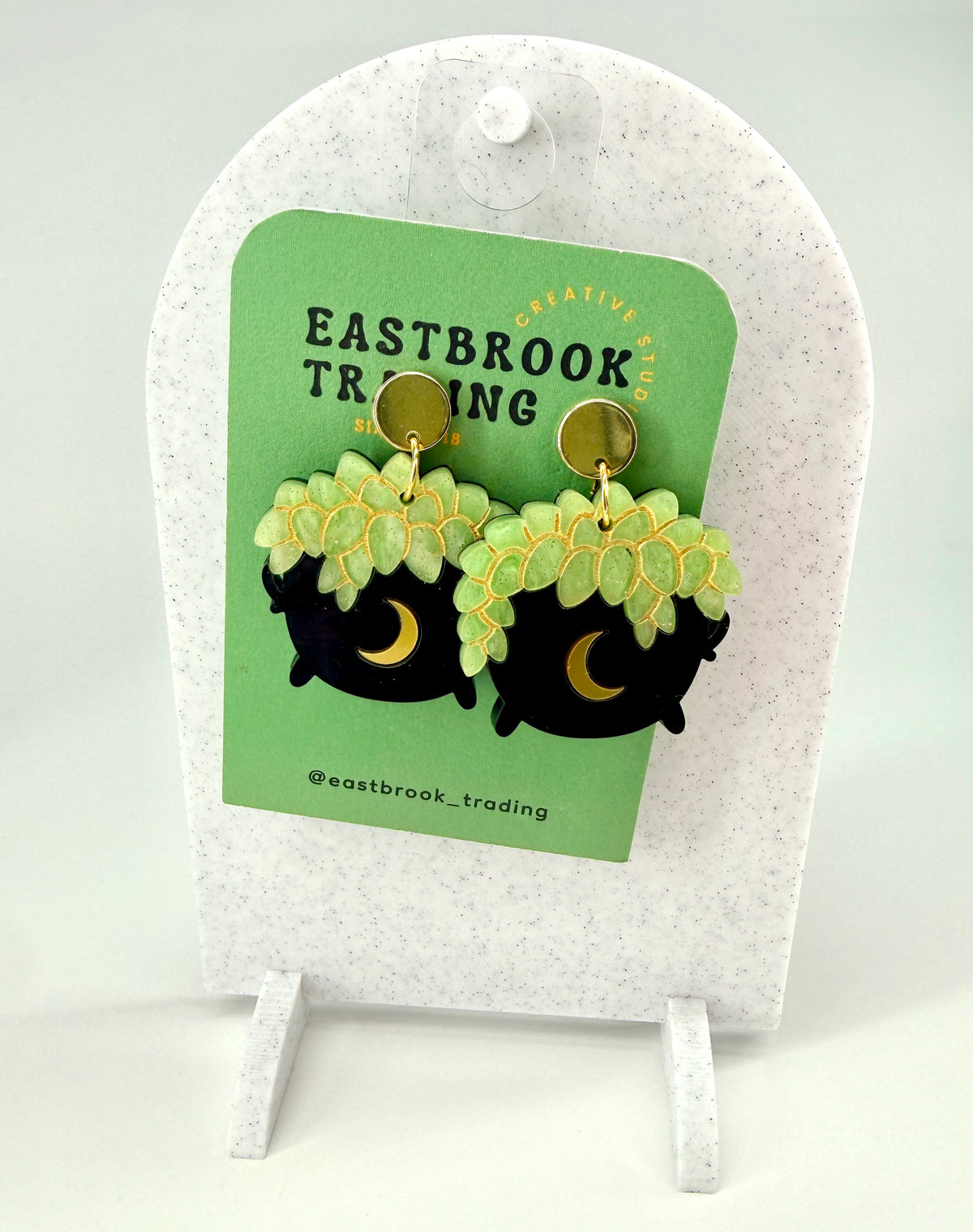 Plant cauldron earrings