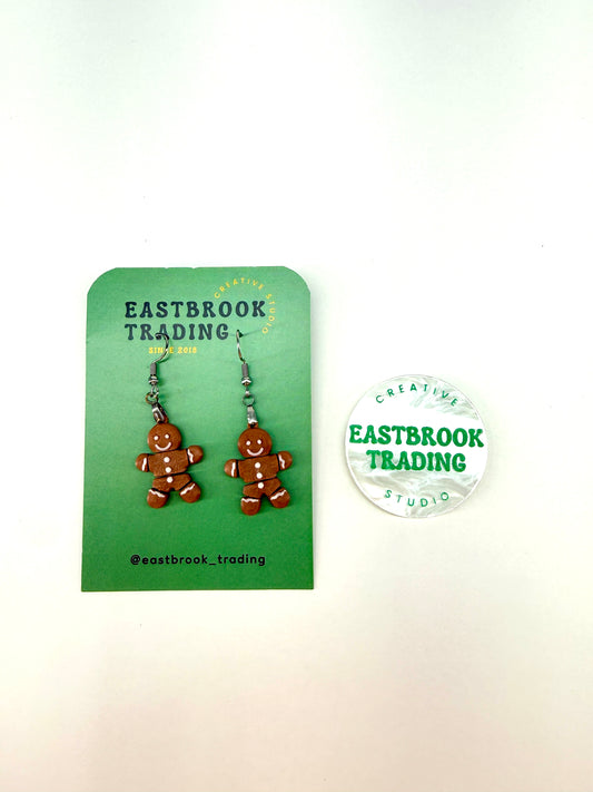 Gingerbread Man Earrings