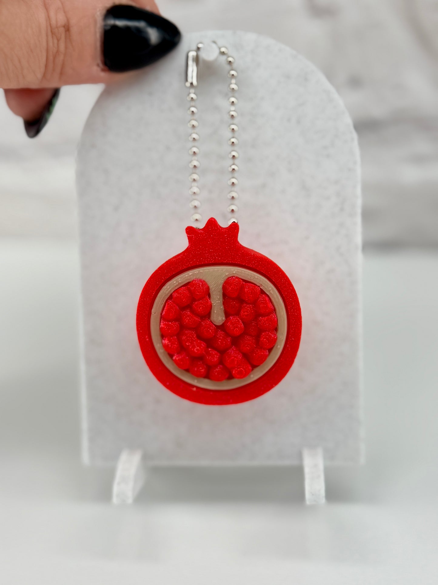 Pomegranate Clicker Keychain