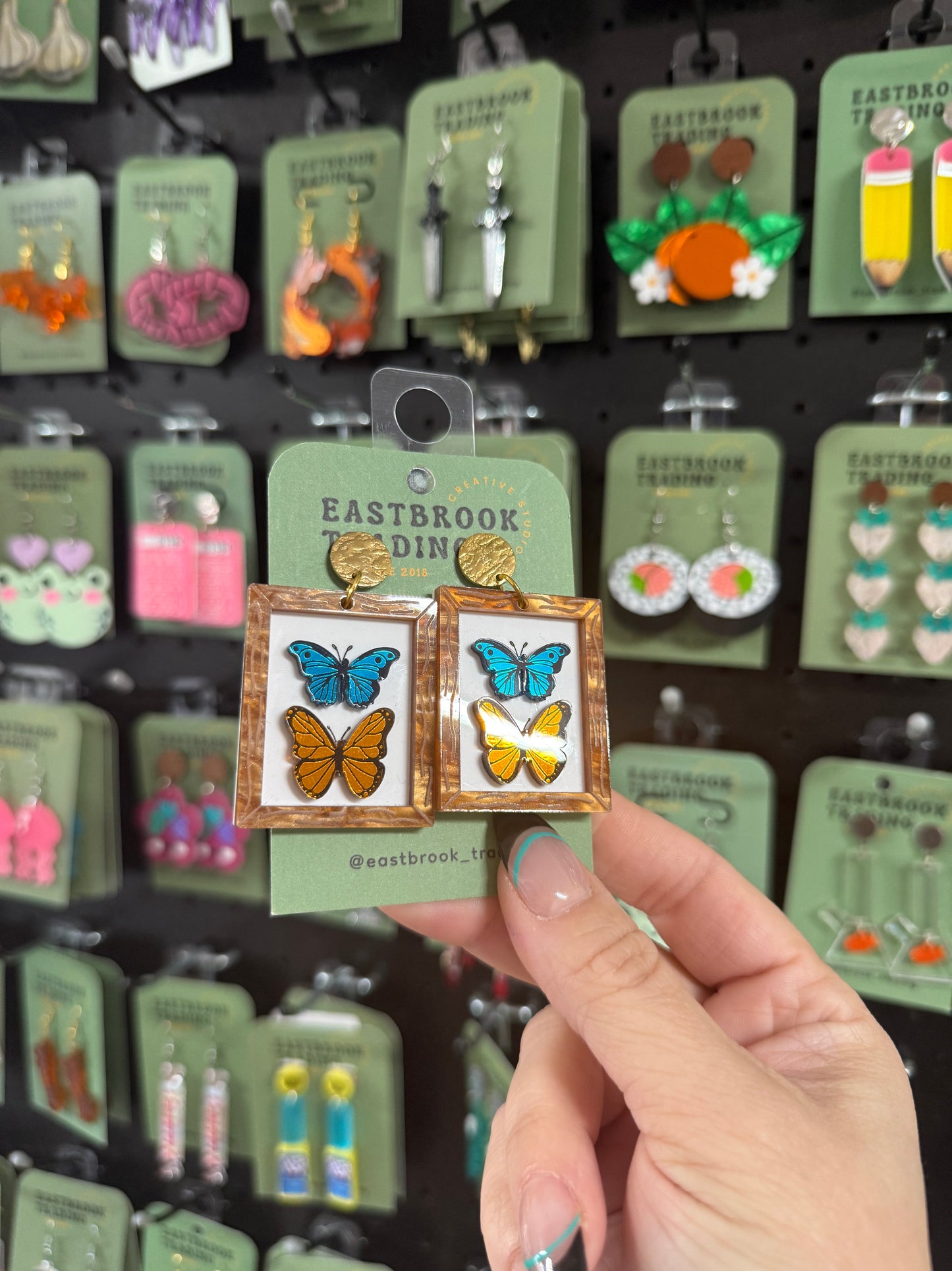 Framed Butterfly Earrings