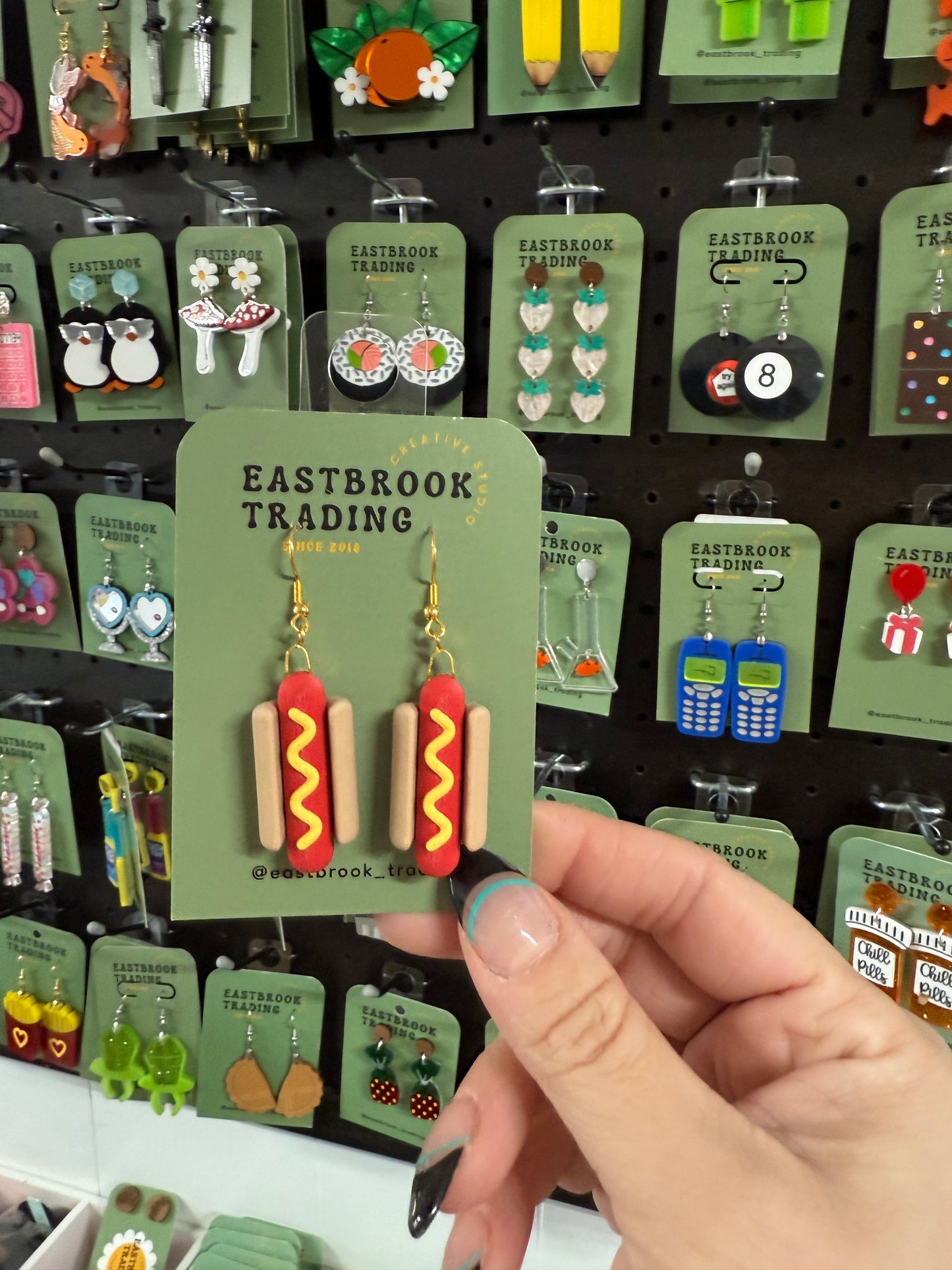 Mini BBQ Hot Dog Earrings