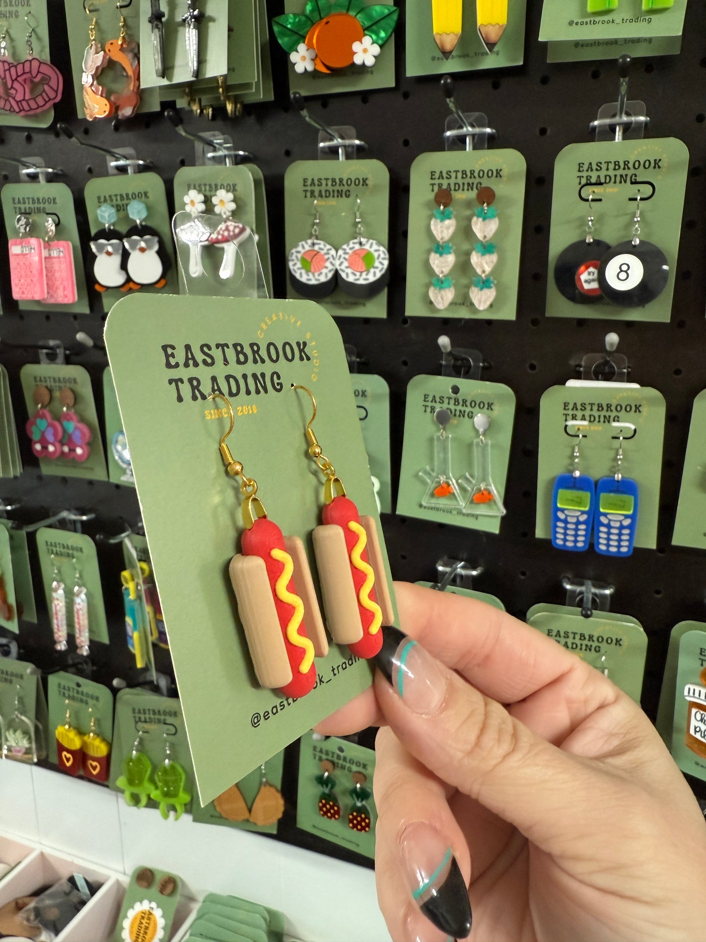 Mini BBQ Hot Dog Earrings