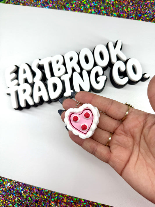 Heart Cake Clicker Keychain