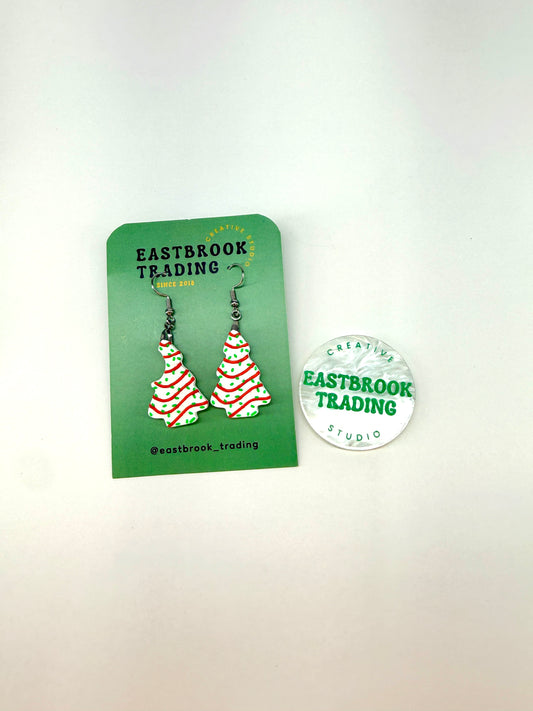 Bitten Tree Cake Earrings