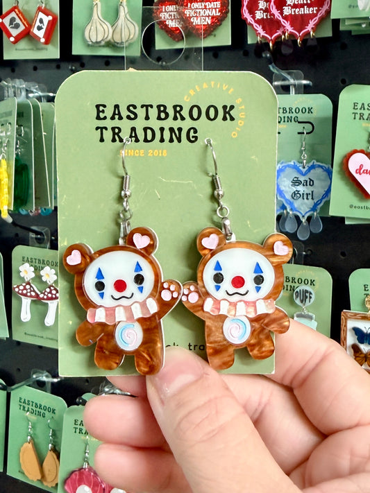 Clown Bear Earrings