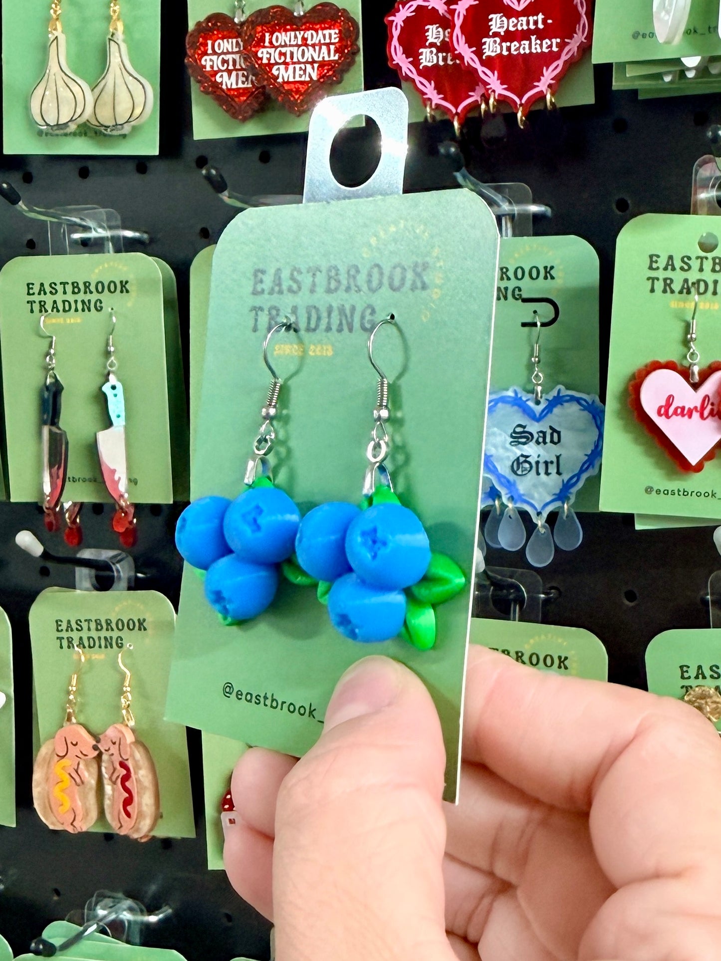 Blueberry Cluster Earrings (3d printed)