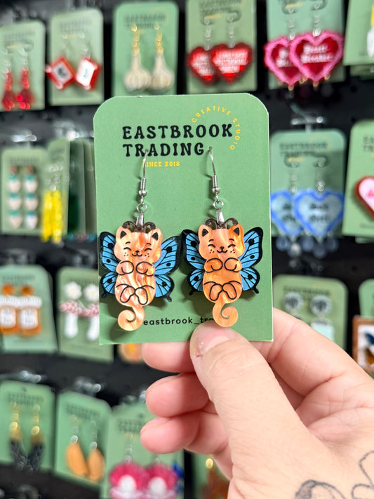 Flutter Kitty Earrings