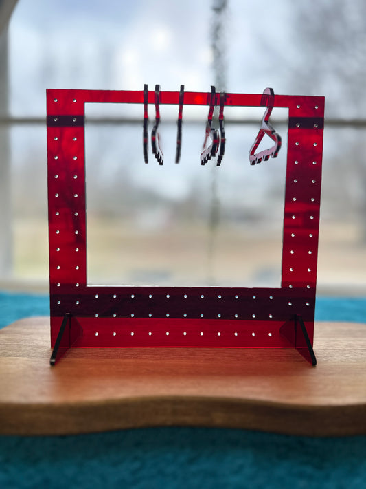 Jewelry display with 6 hangers