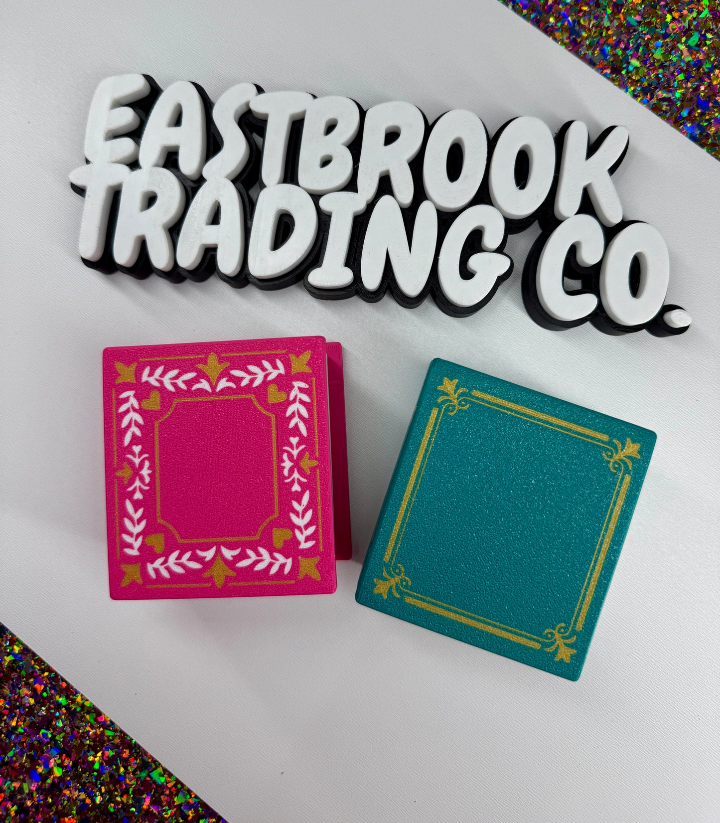 Book full of chocolate clickers