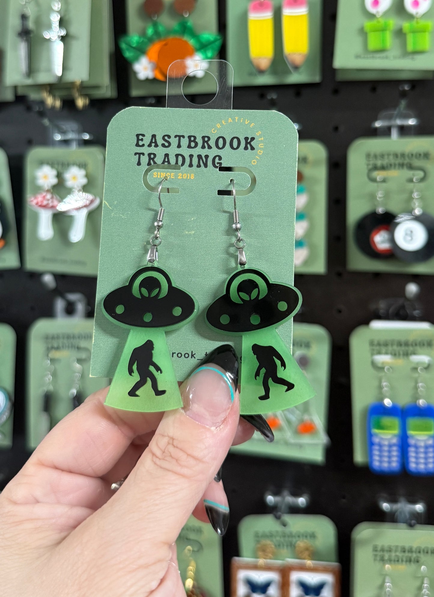 Glow in the Dark UFO Earrings