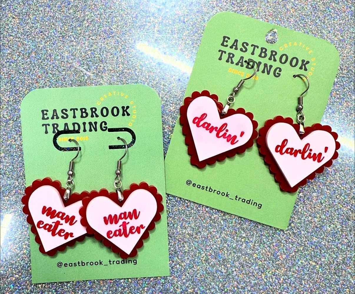 Scalloped Heart Earrings