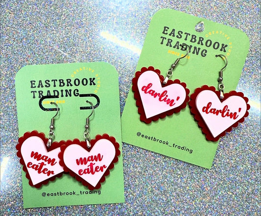 Scalloped Heart Earrings