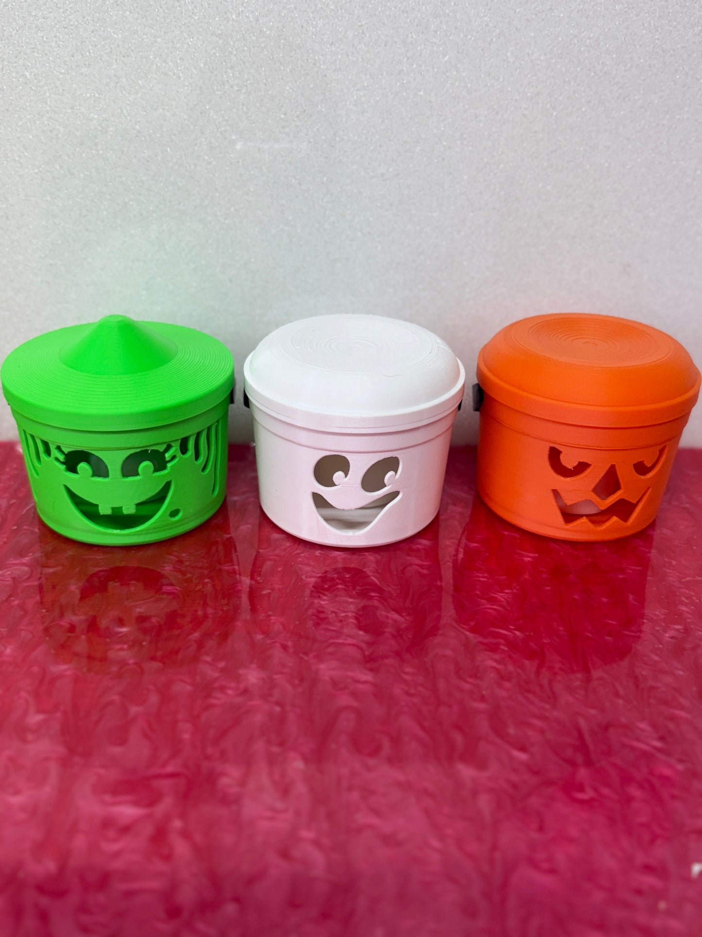 Boo Bucket lights (LED tea candle included)