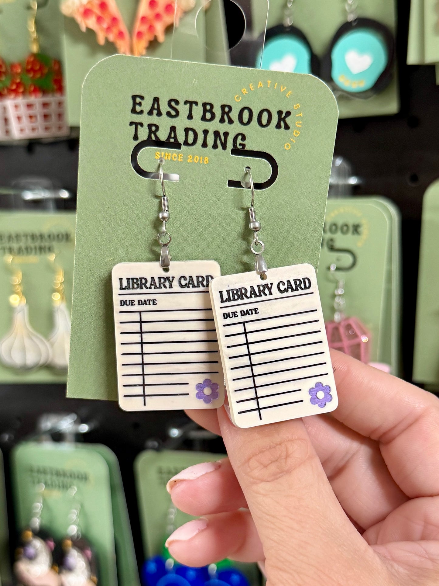 Library Card earring