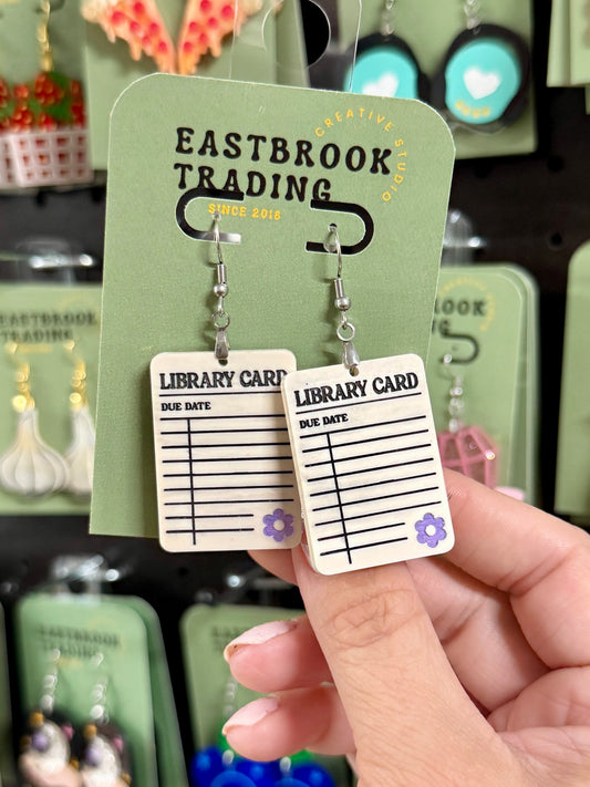 Library Card earring