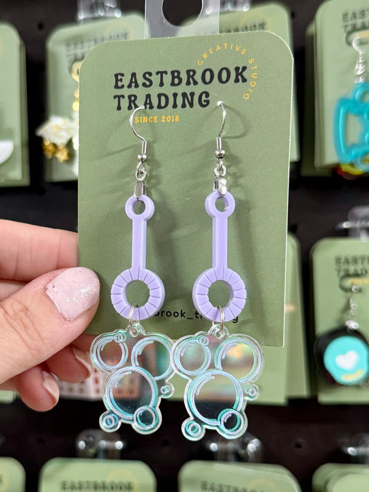 Big bubble wand earrings