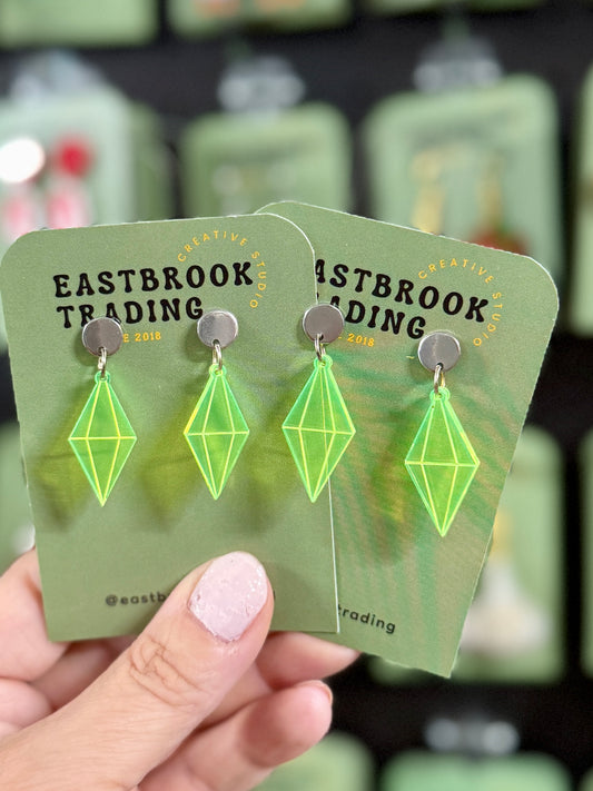 Plumbob earrings (2d)