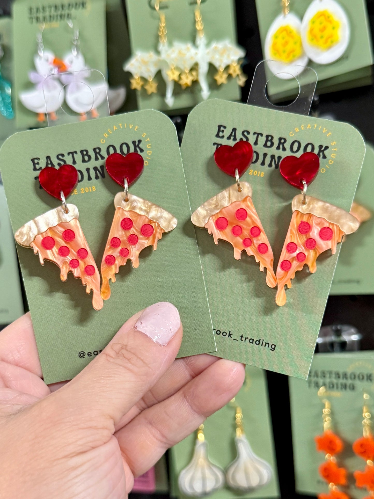 Pizza earrings