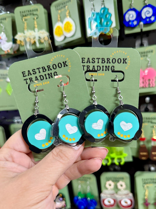 Portable CD player earrings