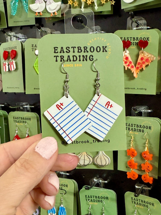 A+ paper earrings