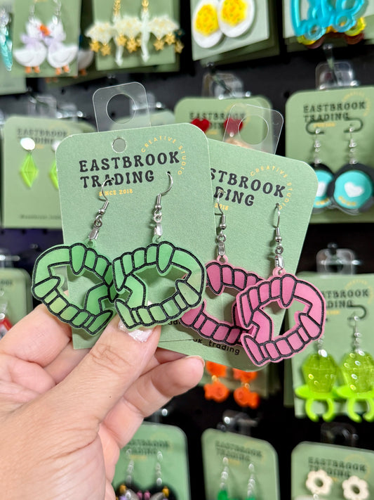 Glow in the dark Fang earrings