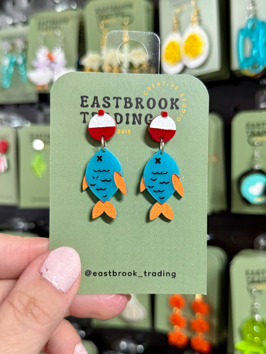 Gone fishing earrings