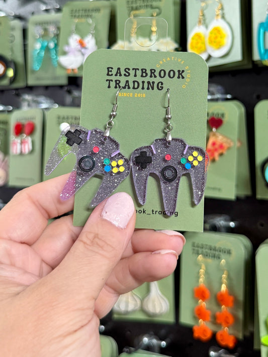 N64 controller earrings