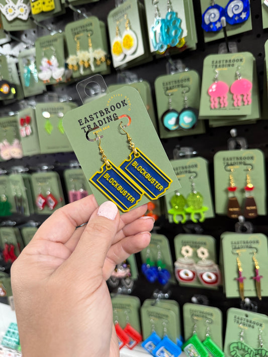 Retro Movie Rental earrings