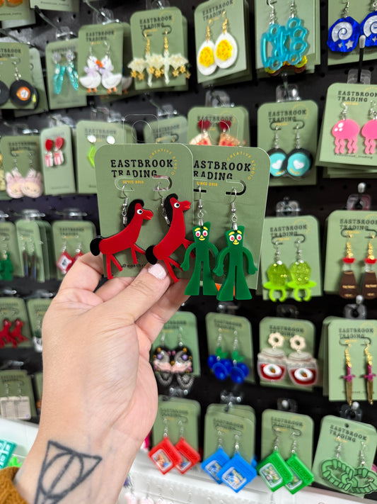 Gumby and Pokey earrings