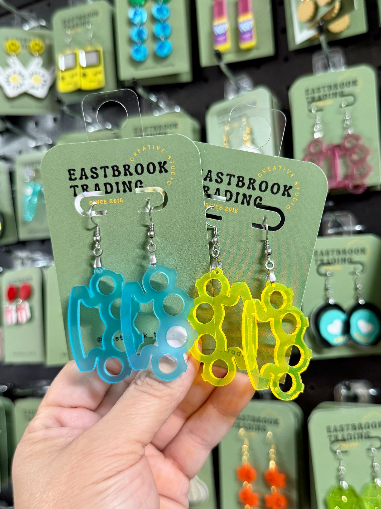 Brass Knuckle earrings