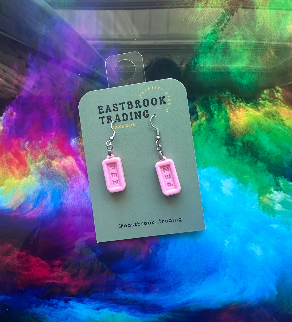 Pez candy earrings