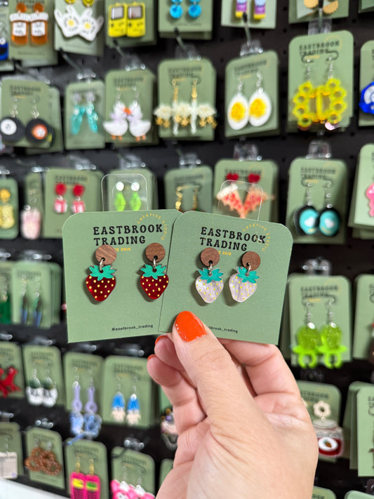 Itty Bitty strawberry earrings