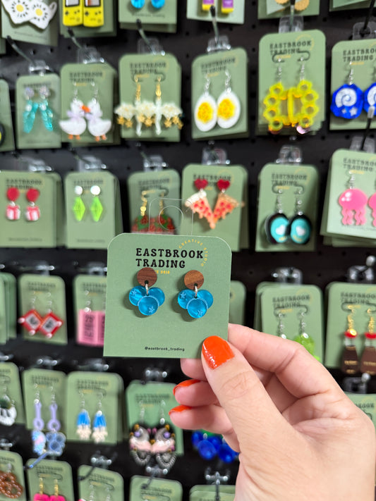 Itty Bitty Blueberry earrings
