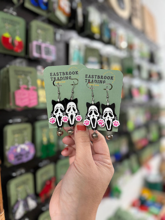 Scream Kitty Earrings