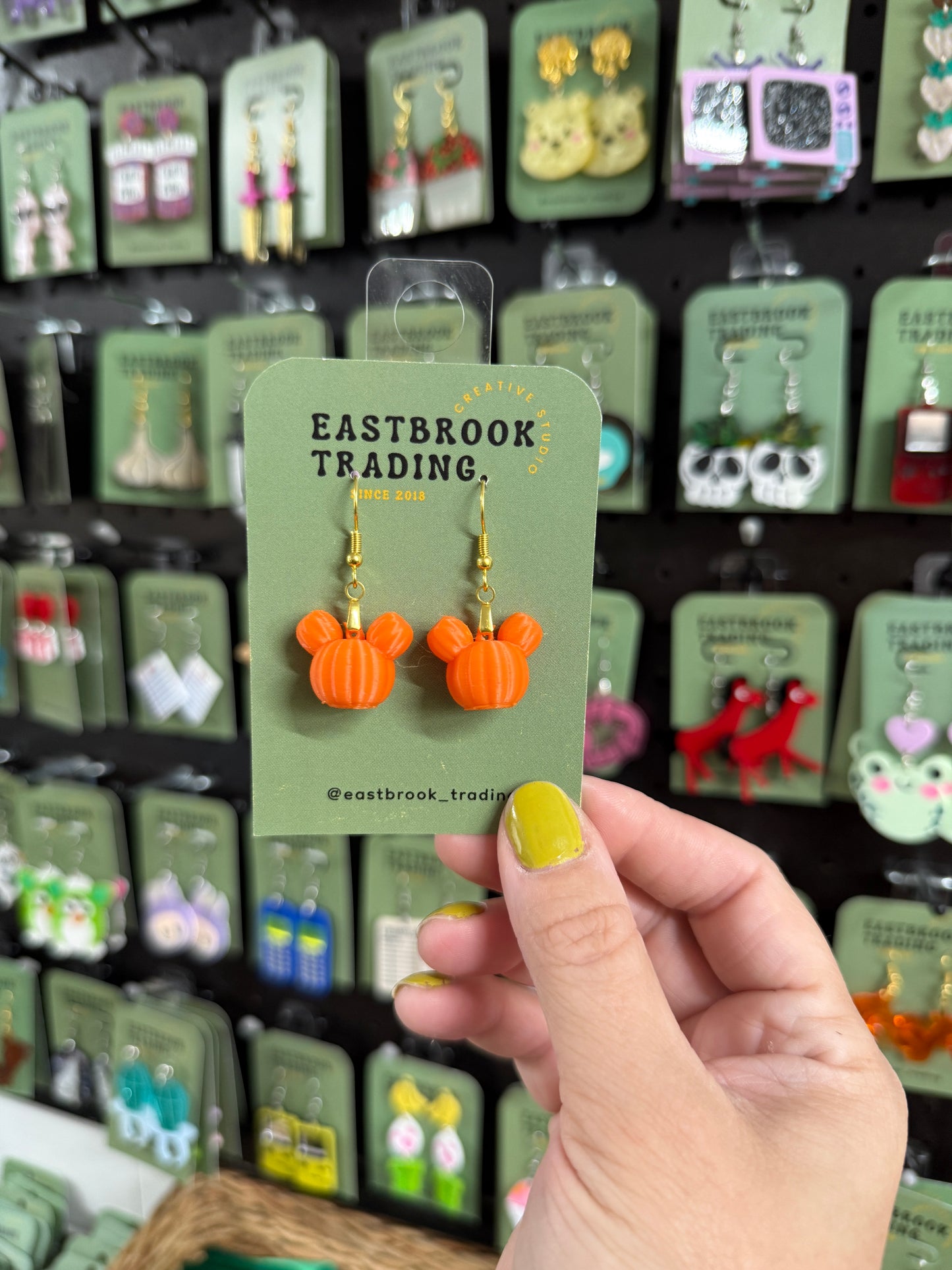 Pumpkin Mouse Earrings