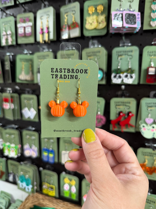 Pumpkin Mouse Earrings