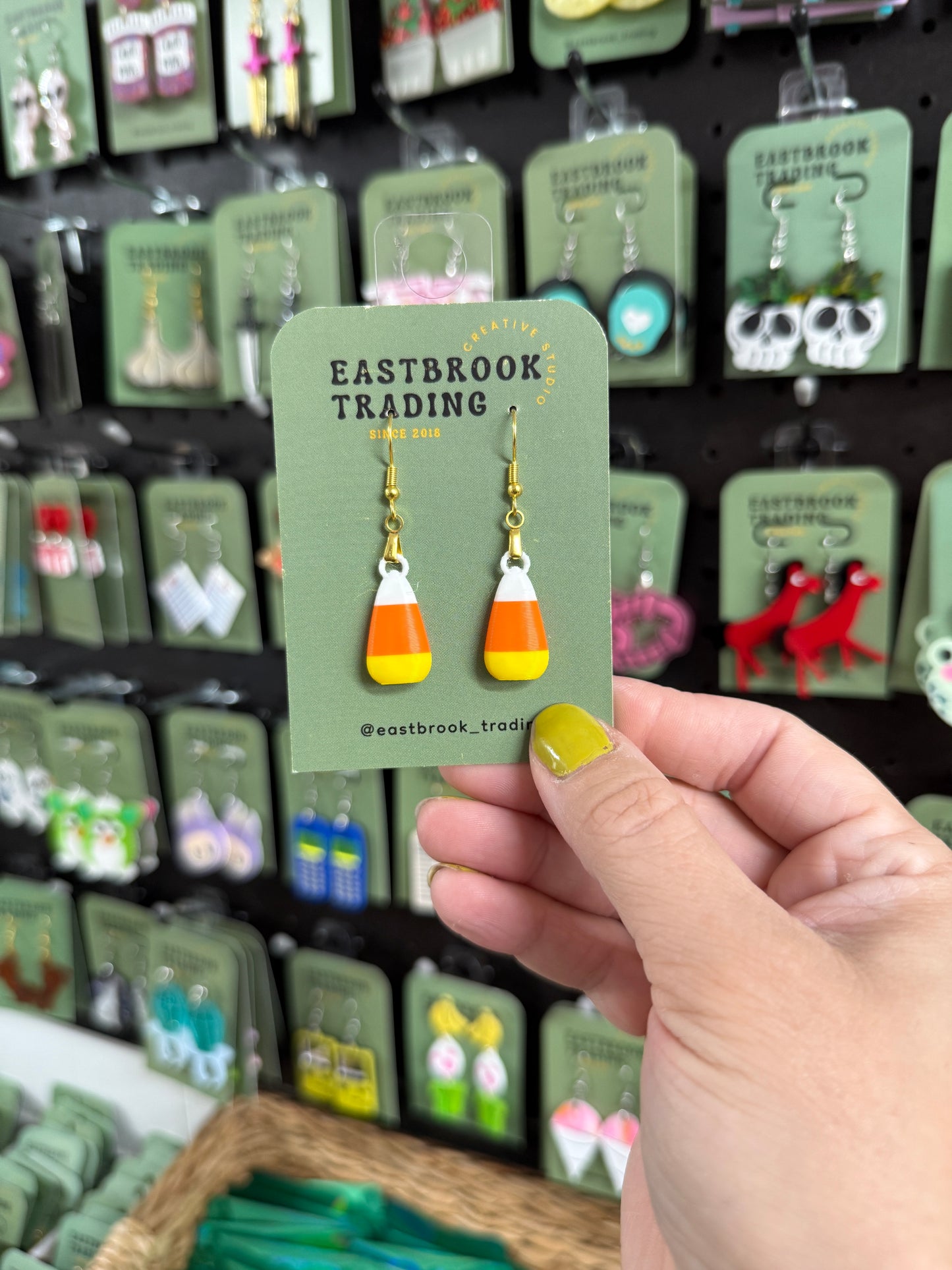 Candy Corn Earrings
