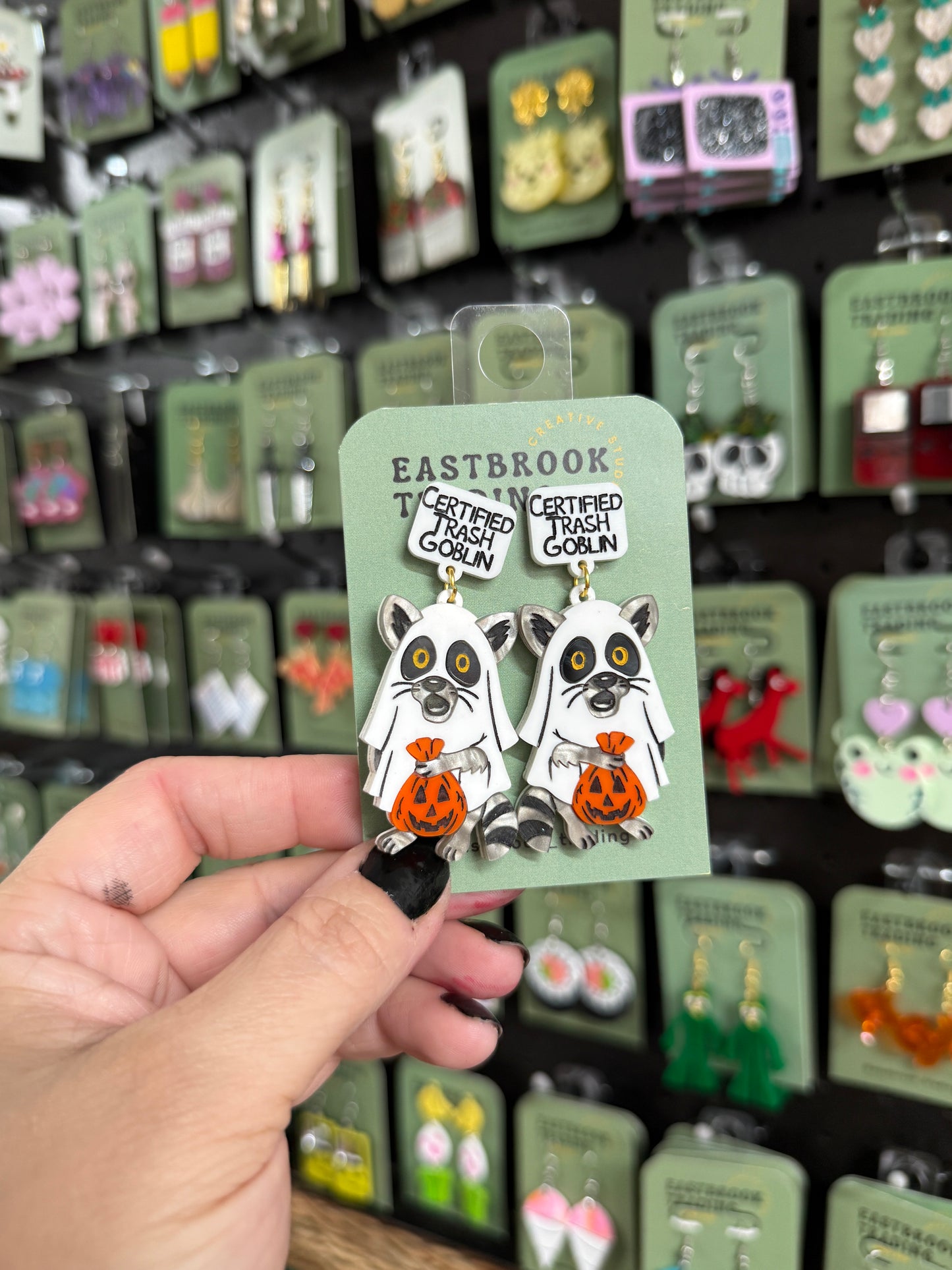 Sneaky Raccoons earrings